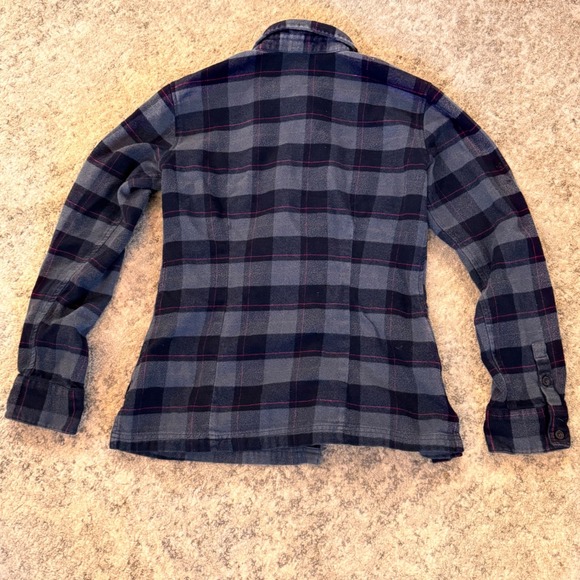 Patagonia Organic Cotton Flannel Shirt Womens Size 8 Plaid Well Worn Button Up - Picture 2 of 8